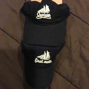 Dad & Me Coordinating Hat Set Captain First Mate